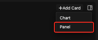 Create New Panel Card