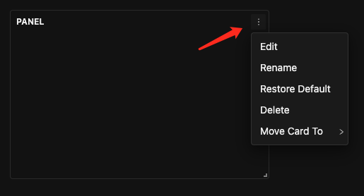 Manage Existing Panel Cards