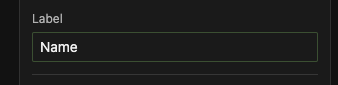 Widget Label Configuration