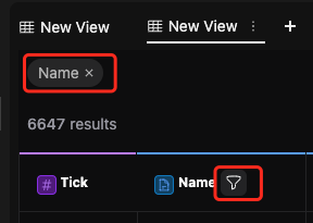 Filter Conditions