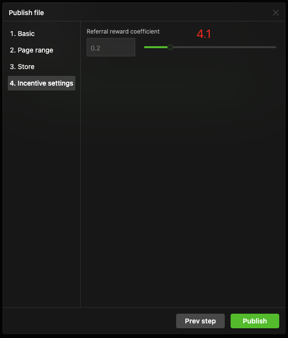 Incentive Settings
