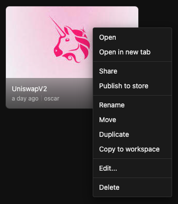 Right-Click Context Menu