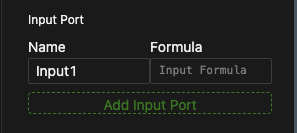 Input Port Configuration