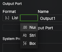 Configuring a List-type output port